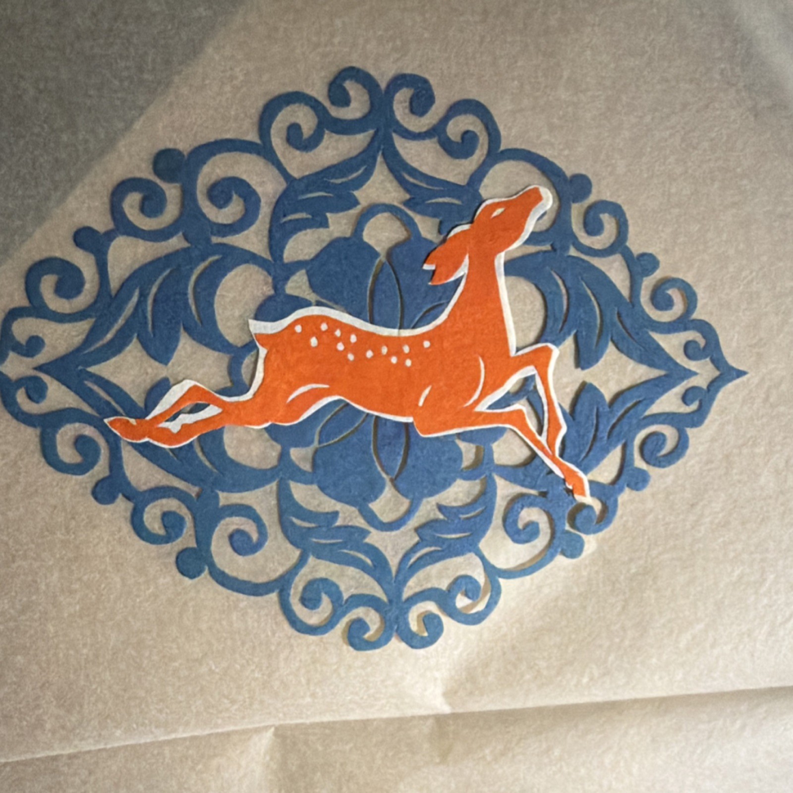 Yangchow China Handmade Chinese Deer Motif Paper Cutouts Collection
