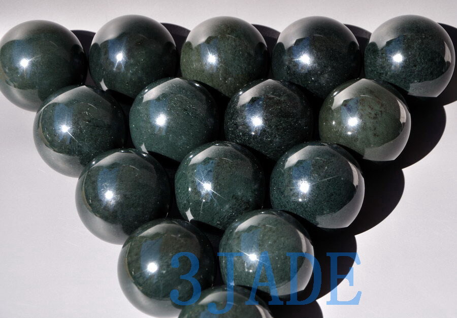 48mm Natural Nephrite Jade Ball / Sphere Crystal Healing