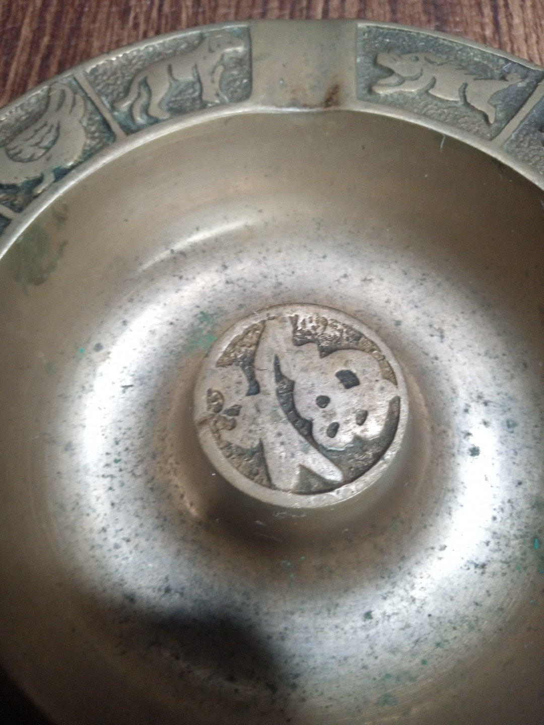 Home Decor Brass Chinese Zodiac Bowl Ashtray Snake Rabbit Monkey Pig Vintage.