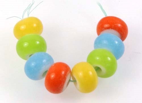 8 Lampwork Handmade Glass Pastel Colorful Rondellel Beads 12x8mm
