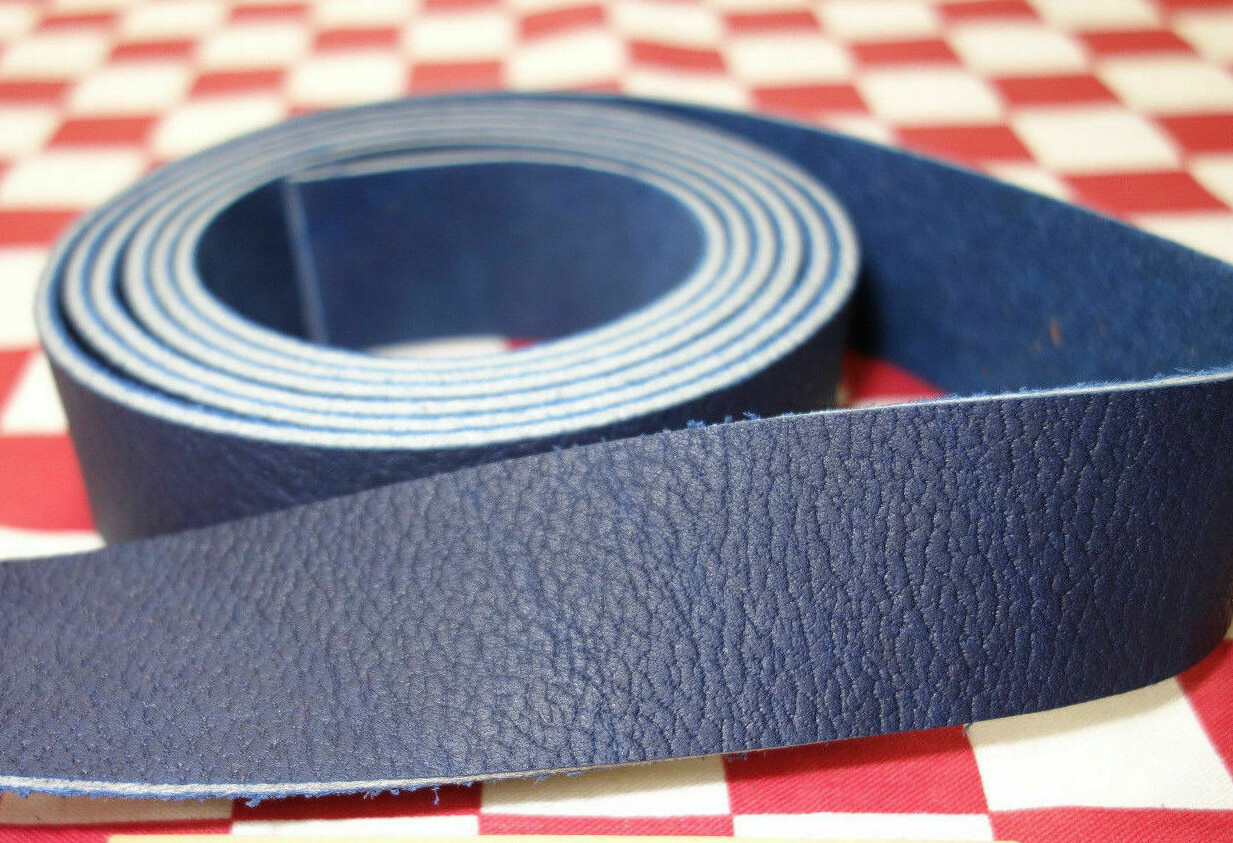 HORWEEN CHROMEPACK BLUE – DARK COBALT, 7 OZ. LEATHER STRAP, SELECT YOUR SIZE.