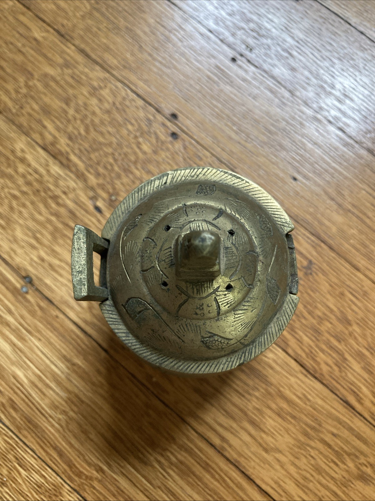Vintage Brass Footed Incense Burner Holder Tri-foot. Missing One Handle