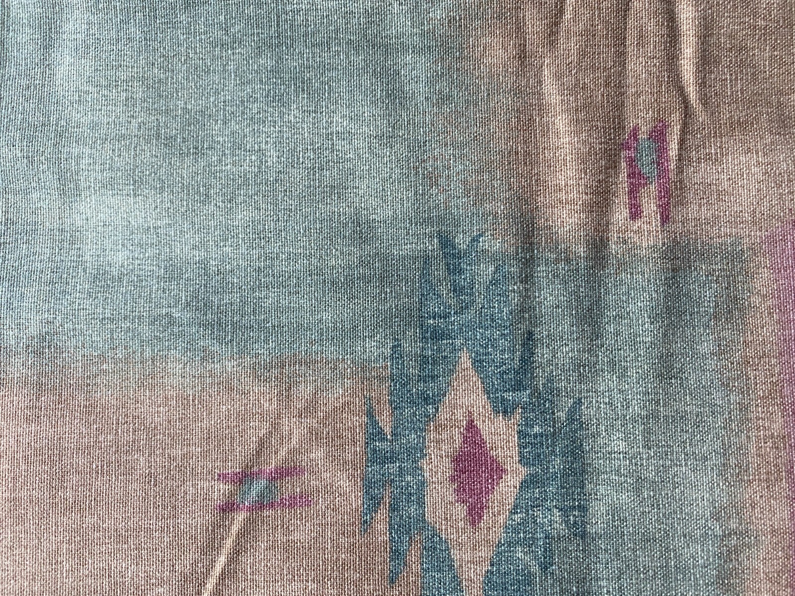 INTERIOR FABRIC~Amgard 1997~BRUSHED UPHOLSTERY COTTON~Southwest Stamped~LG BLOCK