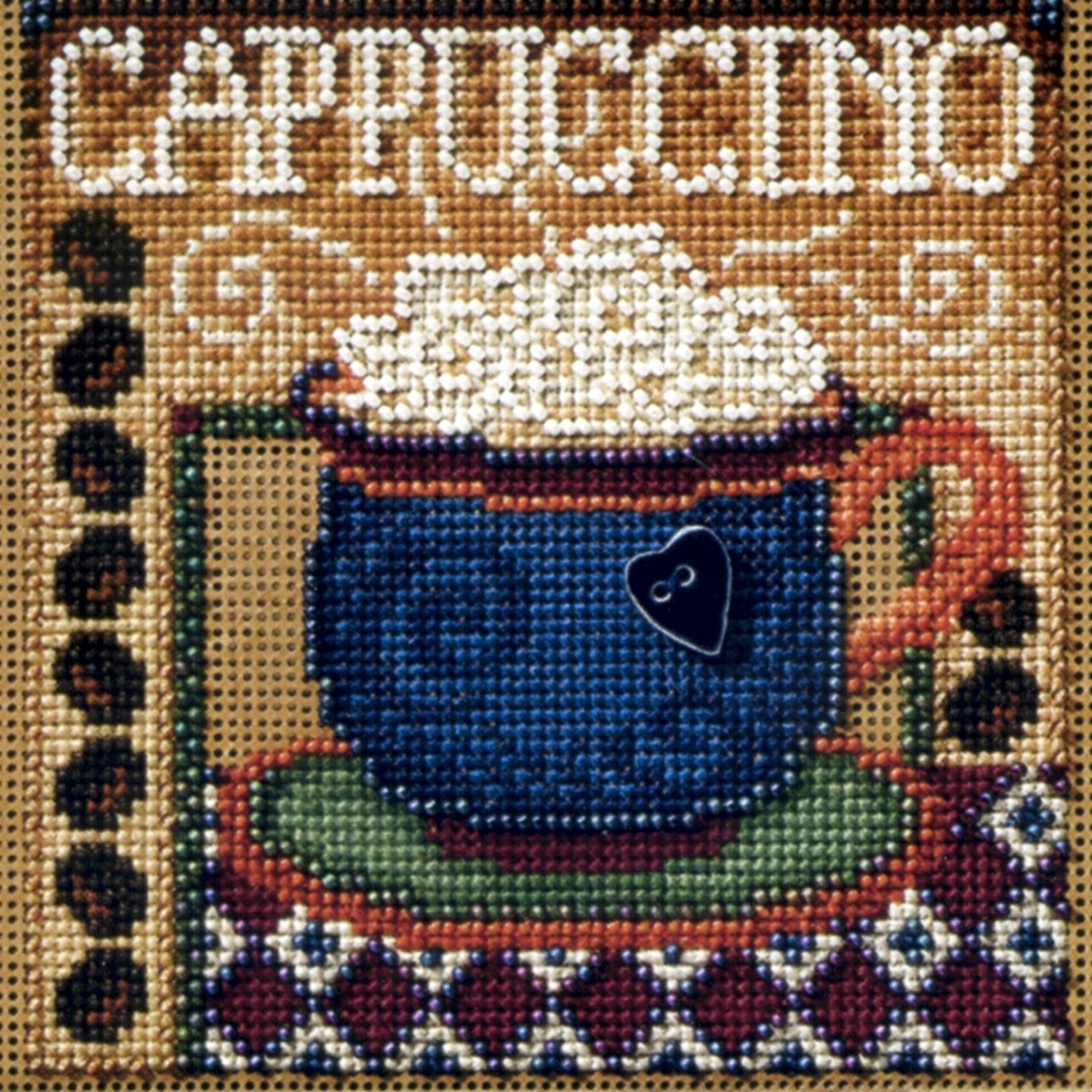 Cappuccino Bead Cross Stitch Kit Mill Hill 2008 Buttons & Beads Autumn