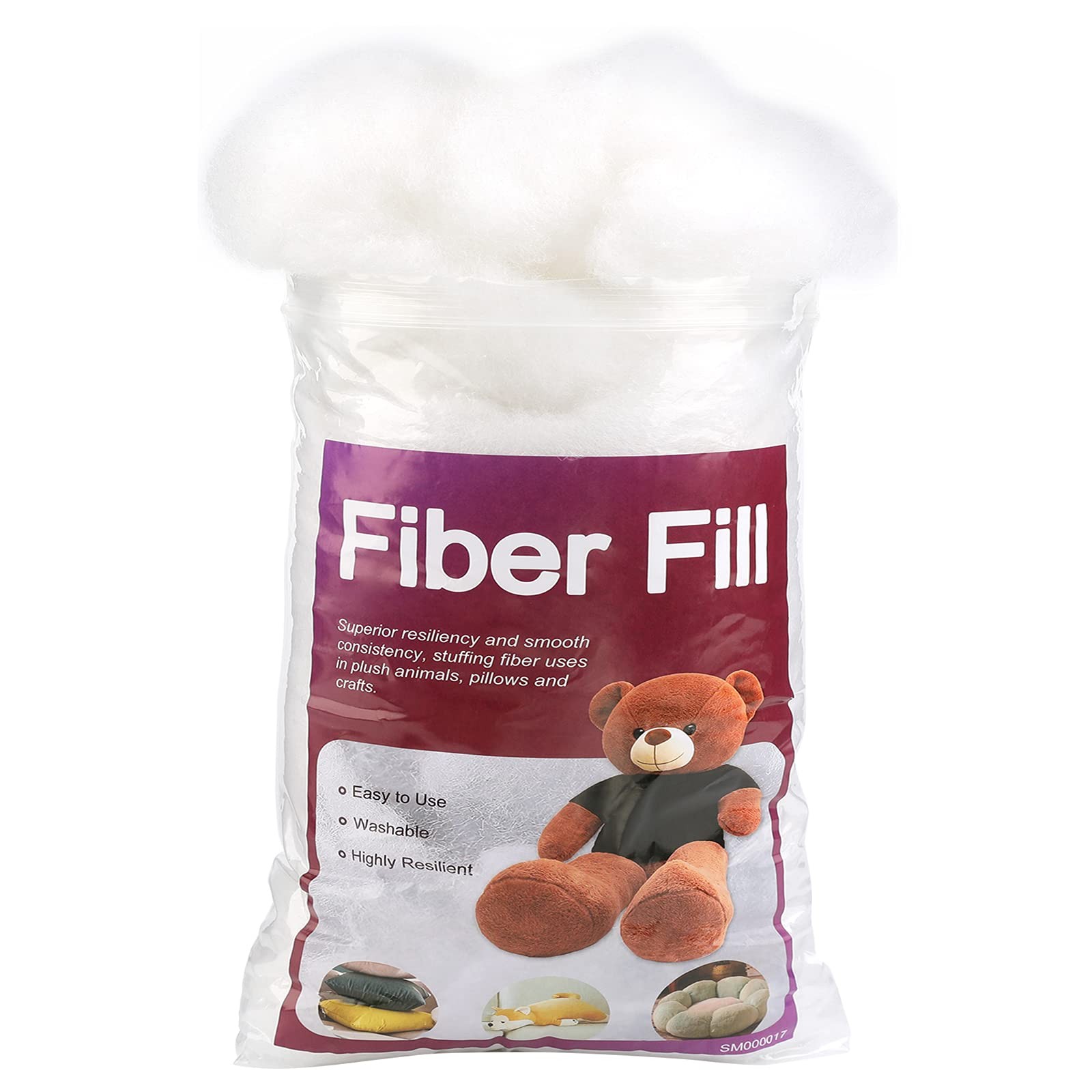 Polyfill Fiber Fill 5.29oz/150g for Crafts, Crochet, Stuffed Animals, Recyclable