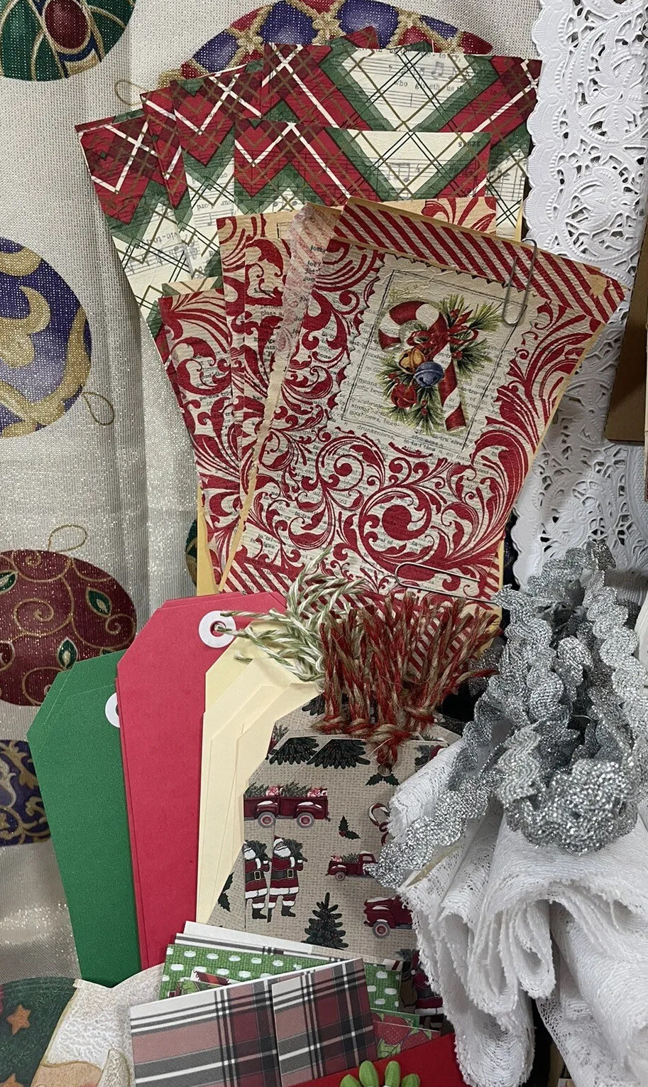 Junk Journal Kit Christmas Paper Crafting Bundle 100+ Piece Ephemera Holiday