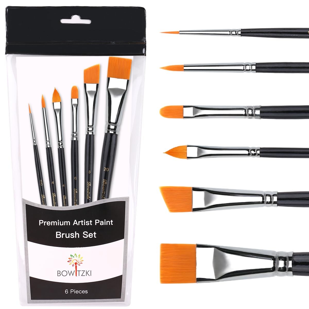 Face Paint Brush Set 6pcs Artist Brushes For Body Face Paintingacrylic Painting