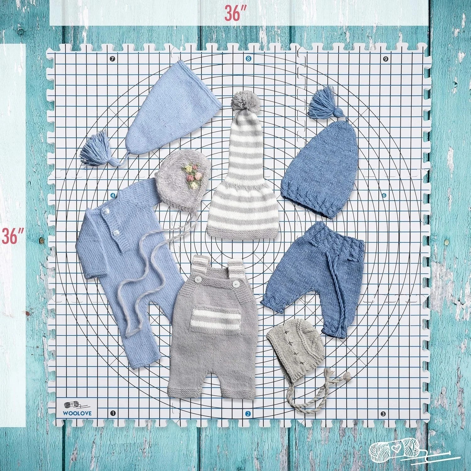 Durable Blocking Mats with Dual Color Grids – Ideal for Crafting Projects
