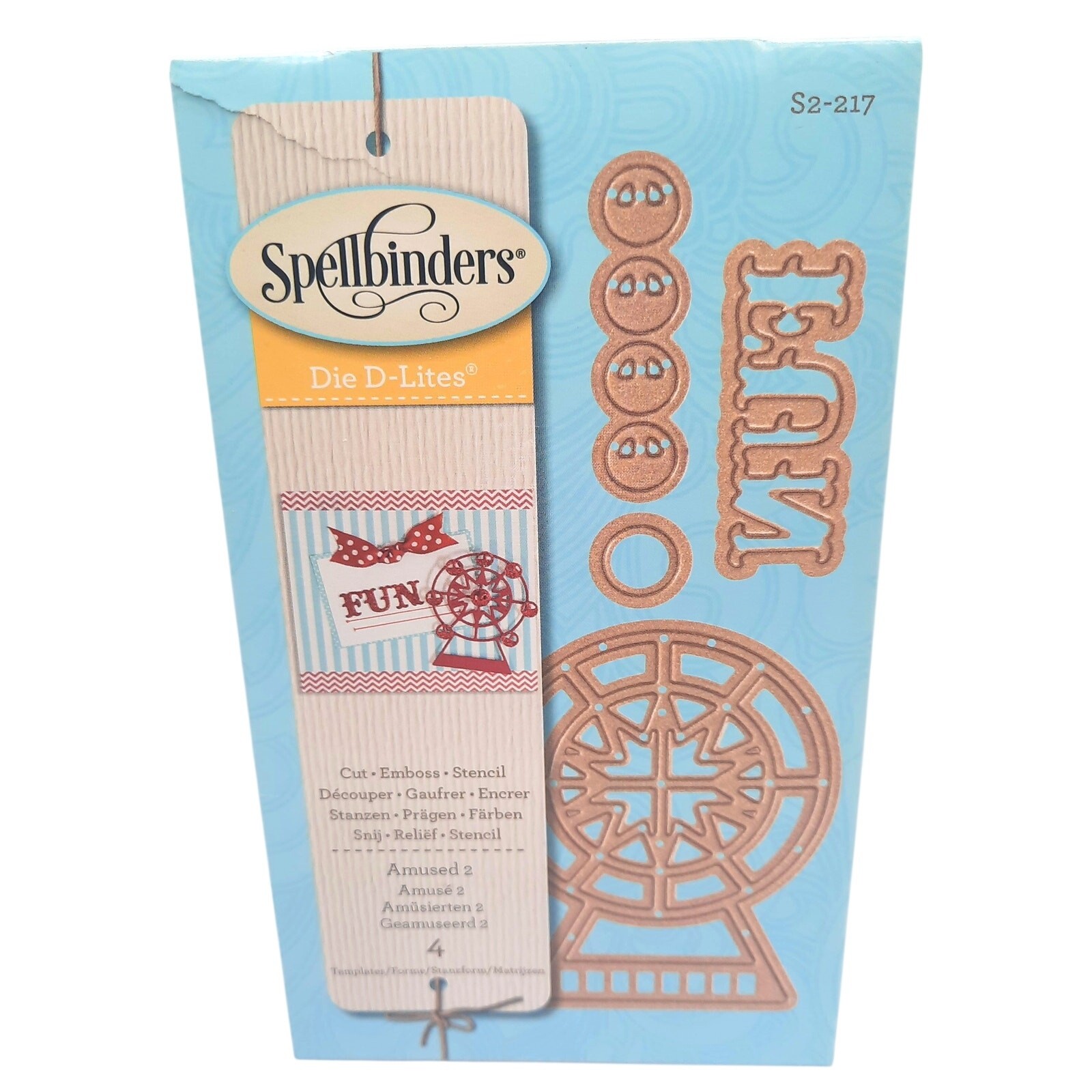 Spellbinders Die D-Lites Amused Metal Die New in Package Ferris Wheel
