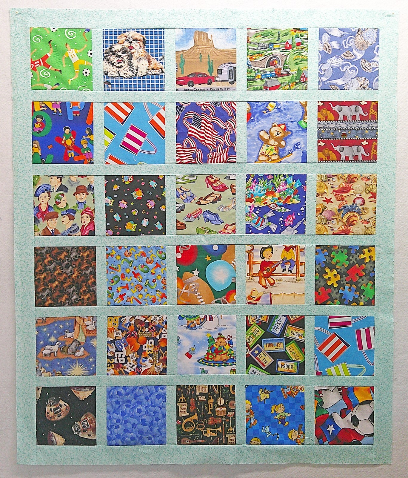 I-SPY Baby Quilt Top #B138- size 35″ x 41″- I SPY, LAP QUILT, Toddler Quilt