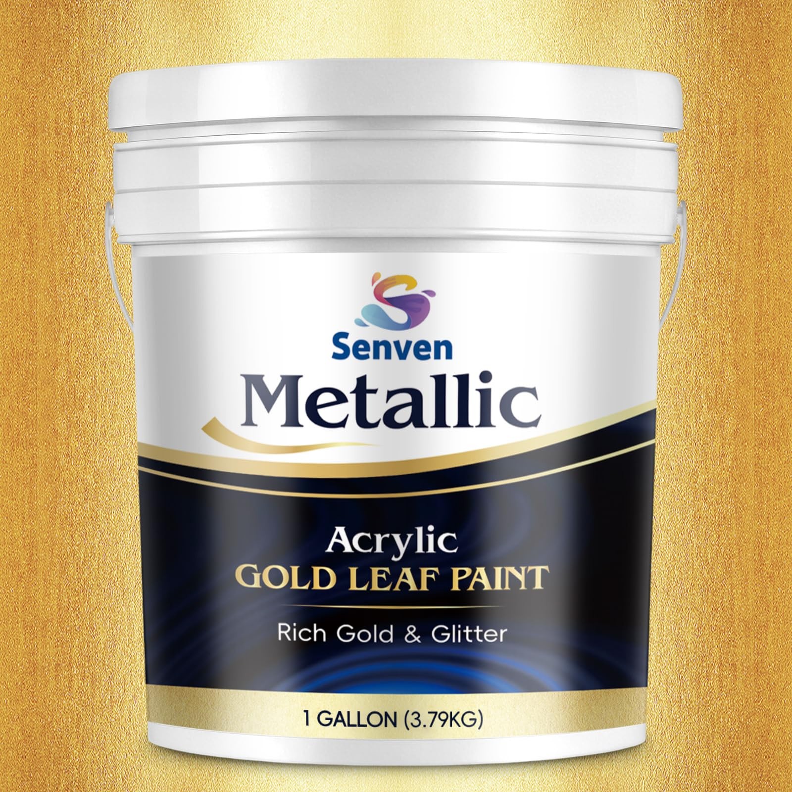 Gold Paint 1 Gallon Metallic Liquid Gold Leaf Paint Rich Golds Paint for Meta…