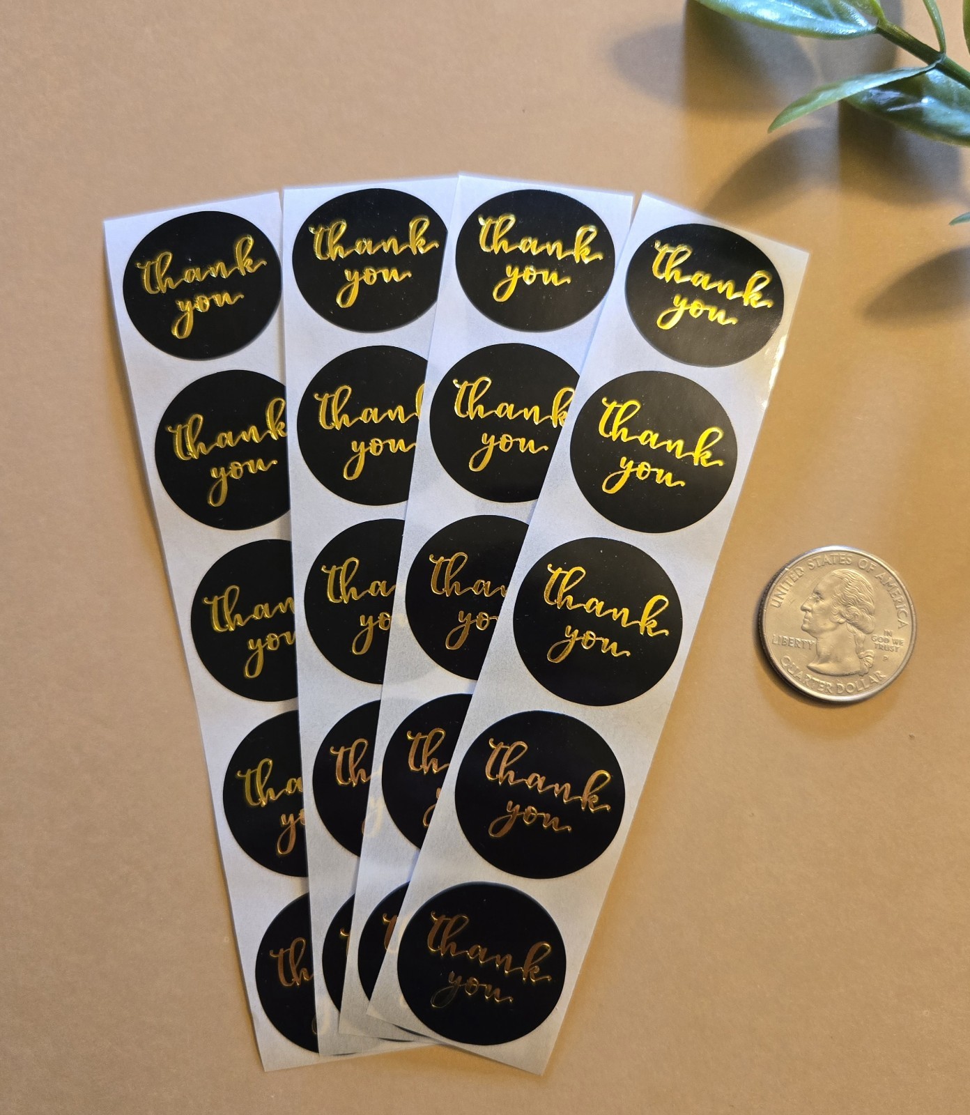 20 Elegant Black And Gold Thank You Stickers Thank You Labels Thank You Seals