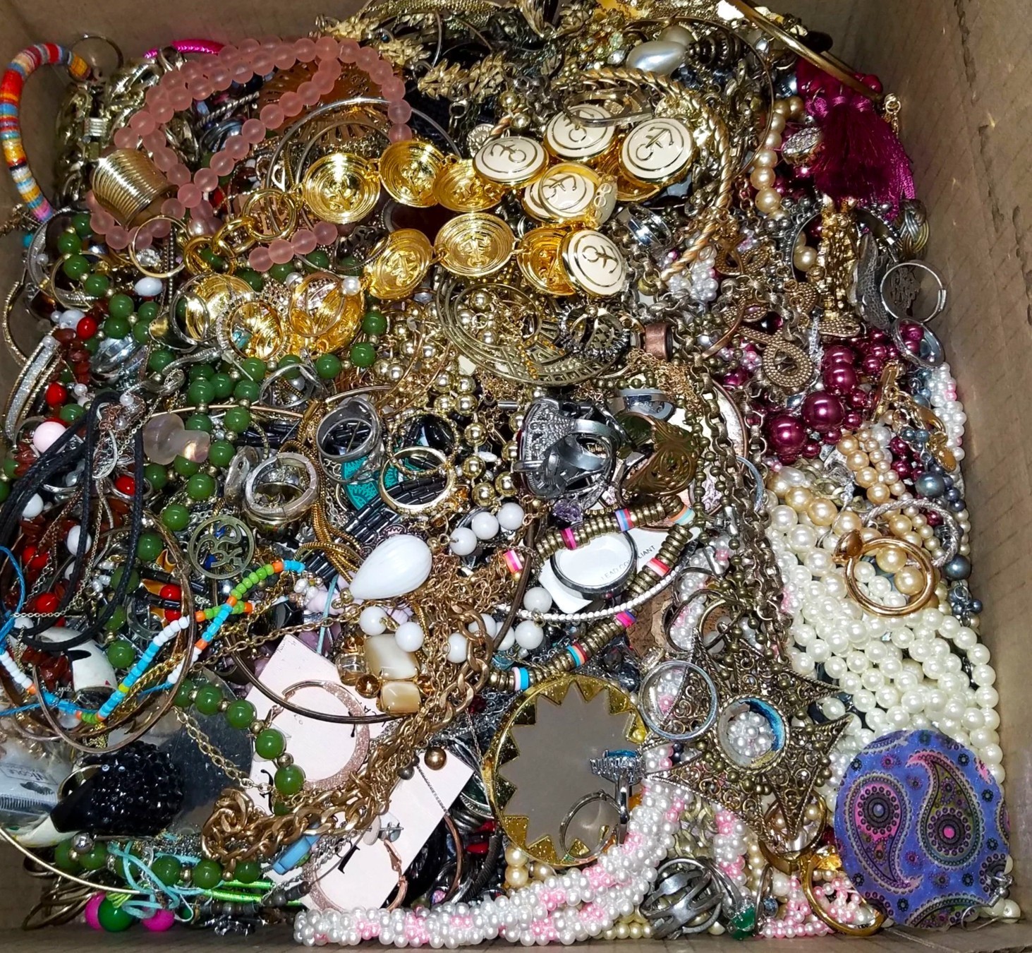 3 Lbs Pounds Junk Craft Harvest Jewelry Making Lot Tangle Sorting ASMR Therapy