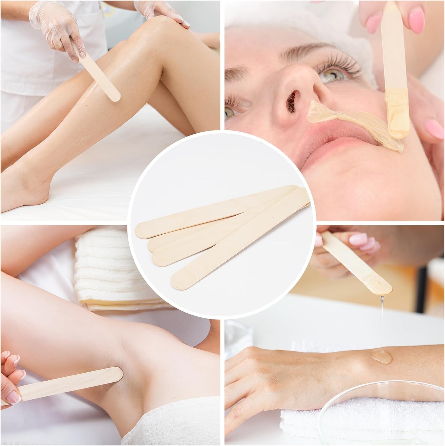 Large 1200 Count Wax Sticks – 6-Inch Birch Applicators for Hair Removal & Crafts