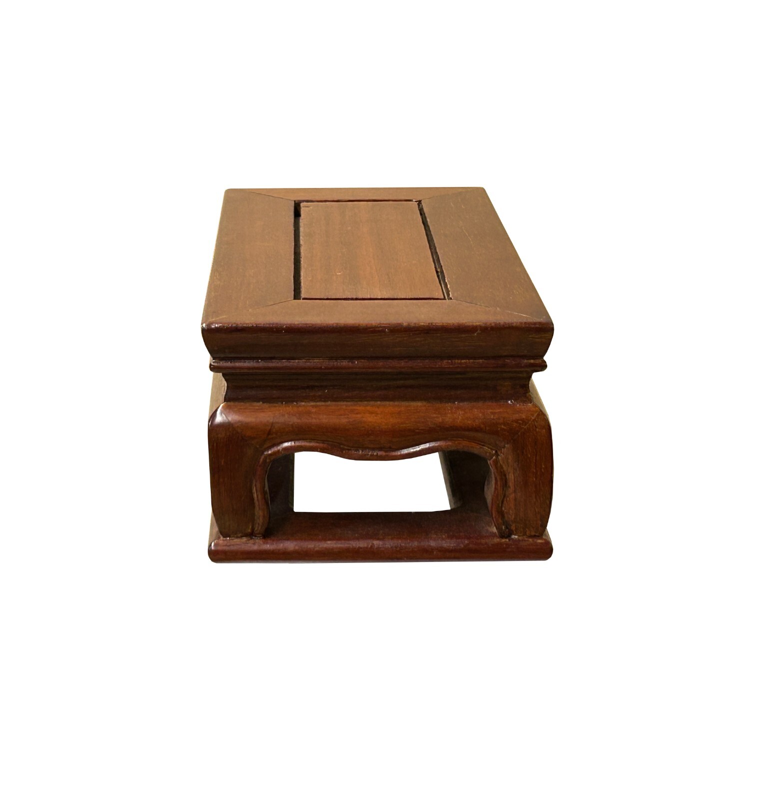 7.5″ Light Brown Rectangular Curve Legs Wood Display Stand Riser st1107