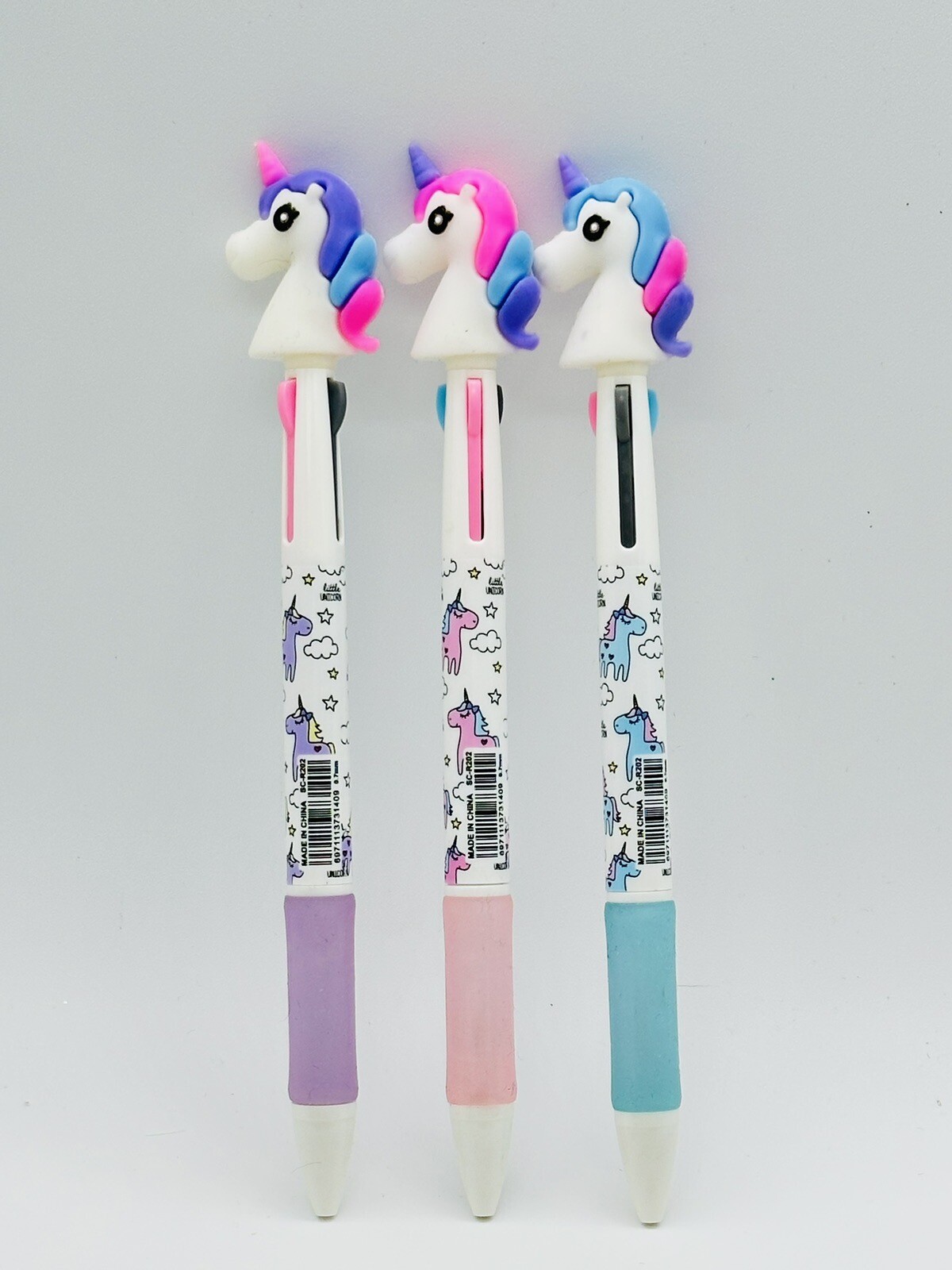 Little Unicorn Pens Set Of 3 0.7mm/ SC-R202-Blue Ink