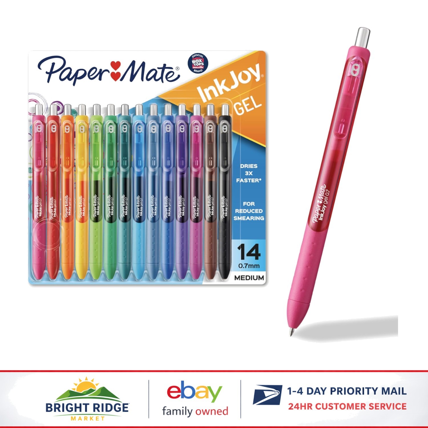 14 Pack Retractable Gel Pens, Smooth Ink for Effortless Writing Experience
