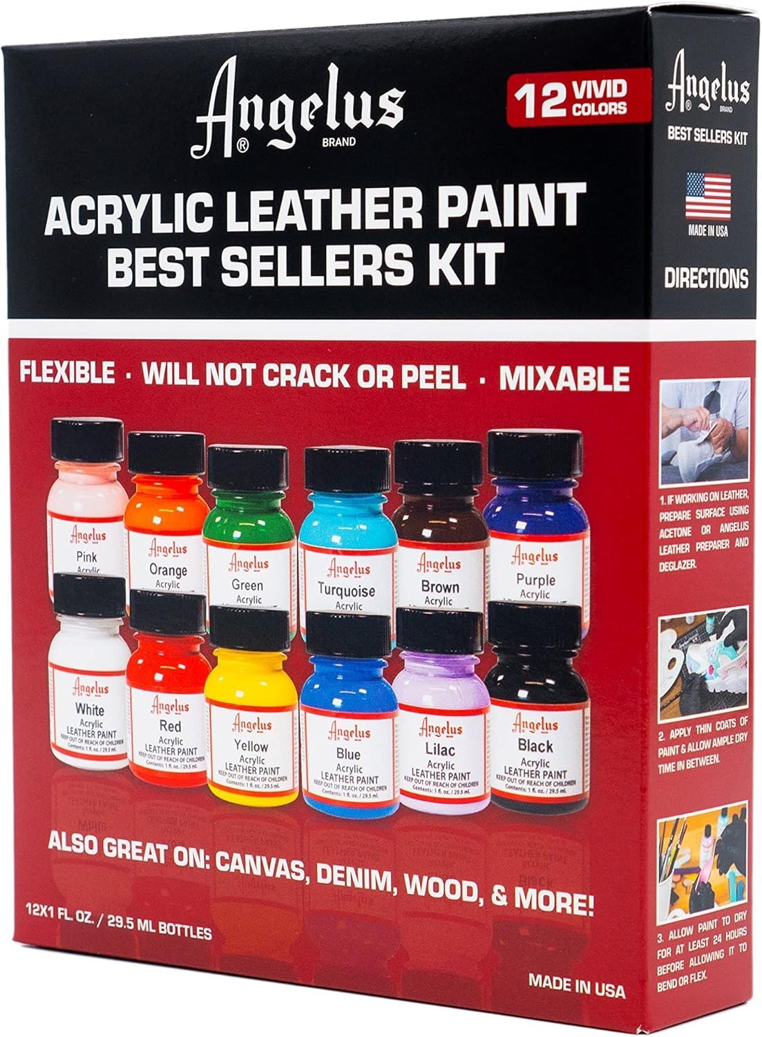 Acrylic Leather Paint, Best Sellers Kit, Flexible Paint For Shoes, Sneakers, …