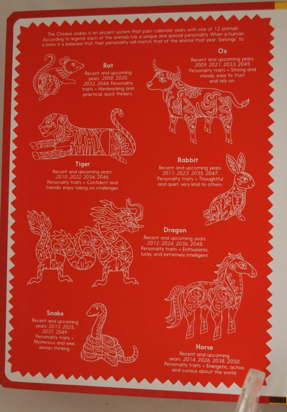 Press Out & Decorate Chinese Zodiac Lunar New Year Book by Kate McLelland-NEW