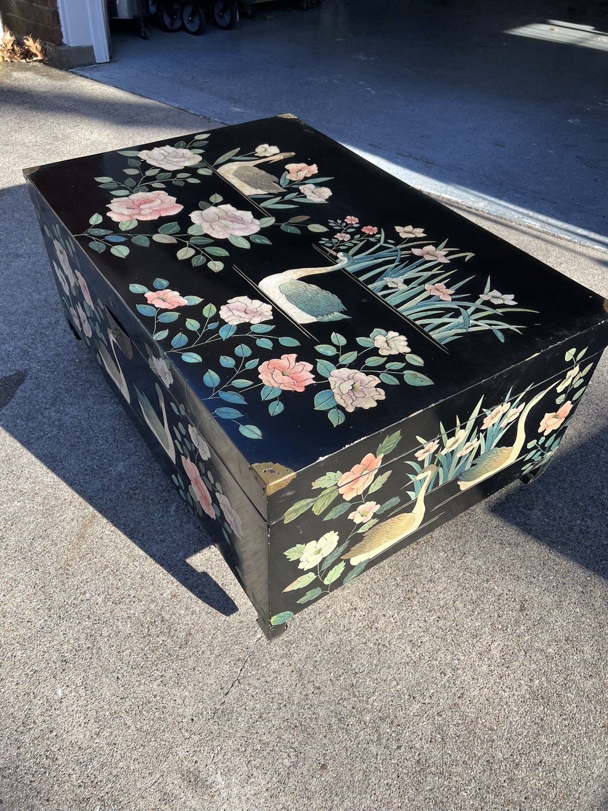 Chinese Black Lacquer Wedding Chest 36″ x 24″