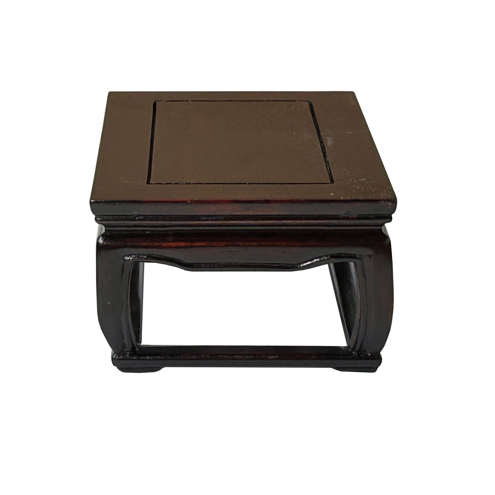 7.25″ Mahogany Brown Rectangular Curve Legs Wood Display Stand Riser ws4289