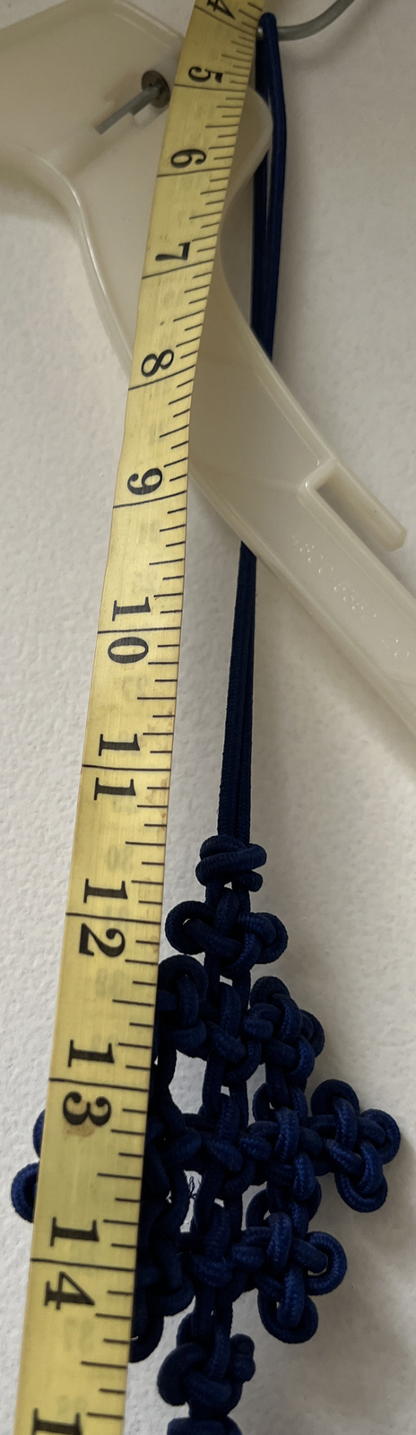 Vintage Chinese Long Enamel Cloisonne Multi Colored Knotted Tassel Wall Hanging