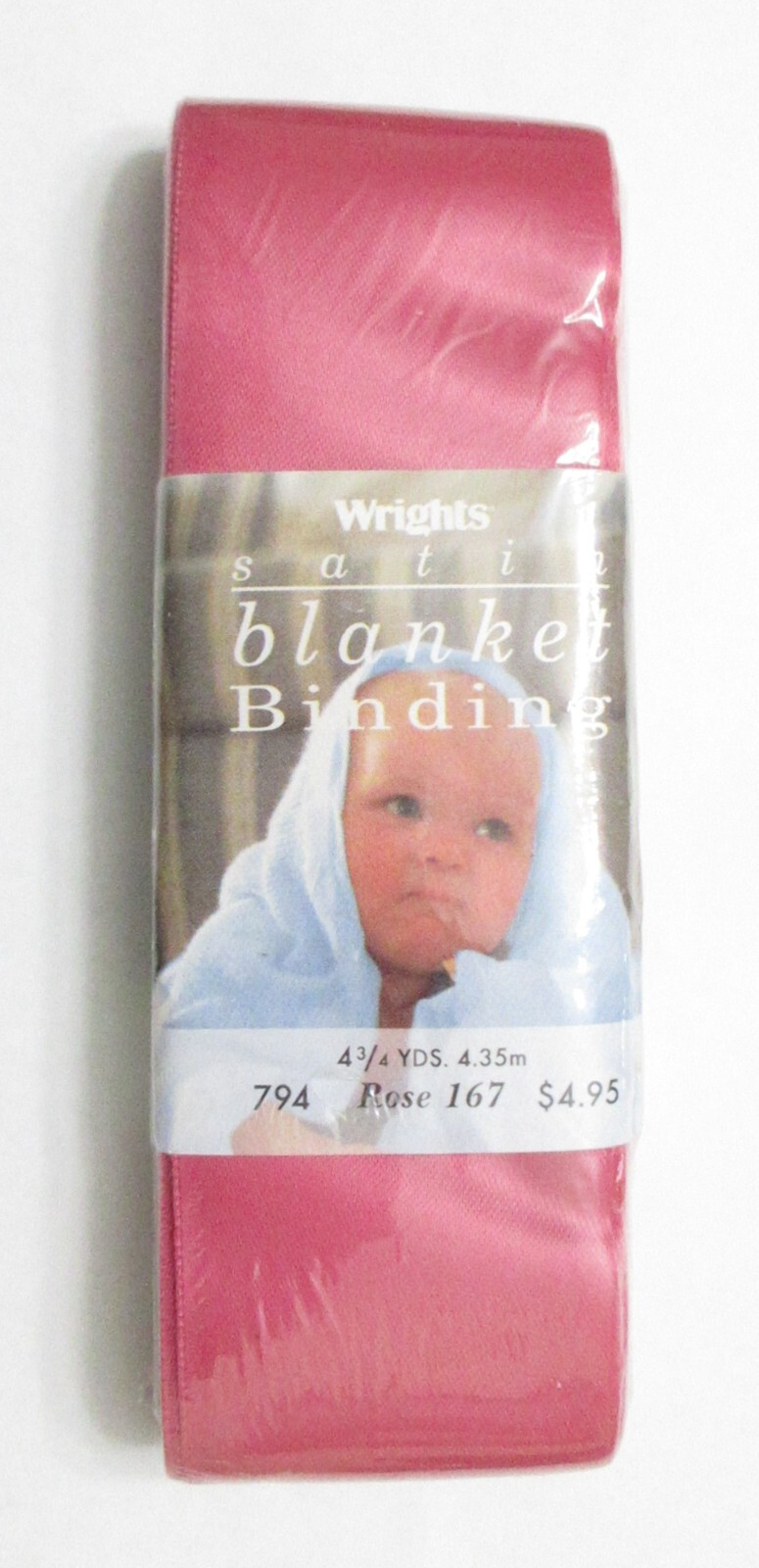 NEW Wrights ROSE Polyester Satin Blanket Binding PC15 — 4 3/4 yds