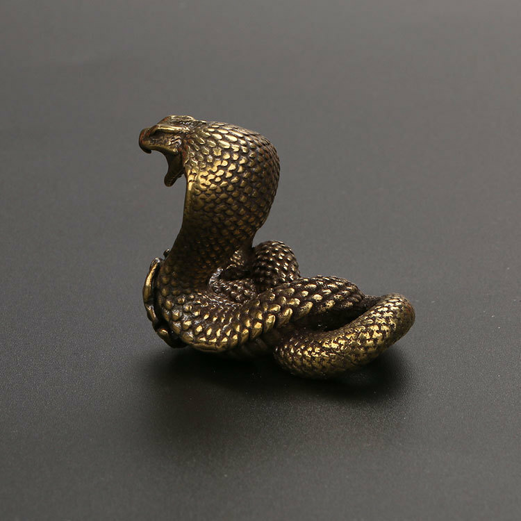 Pure Copper Zodiac Snake Table Small Ornaments Cobra Antique Play Bronze Tea Pet
