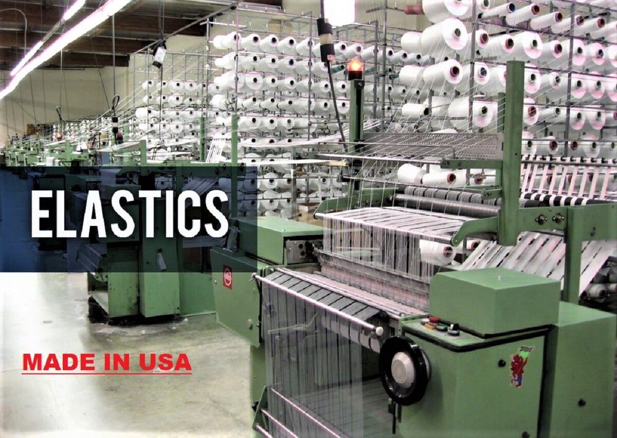 Elastic 1.5″ inch 100 yard high quality Black / White MADE IN USA FREE SHIPPING
