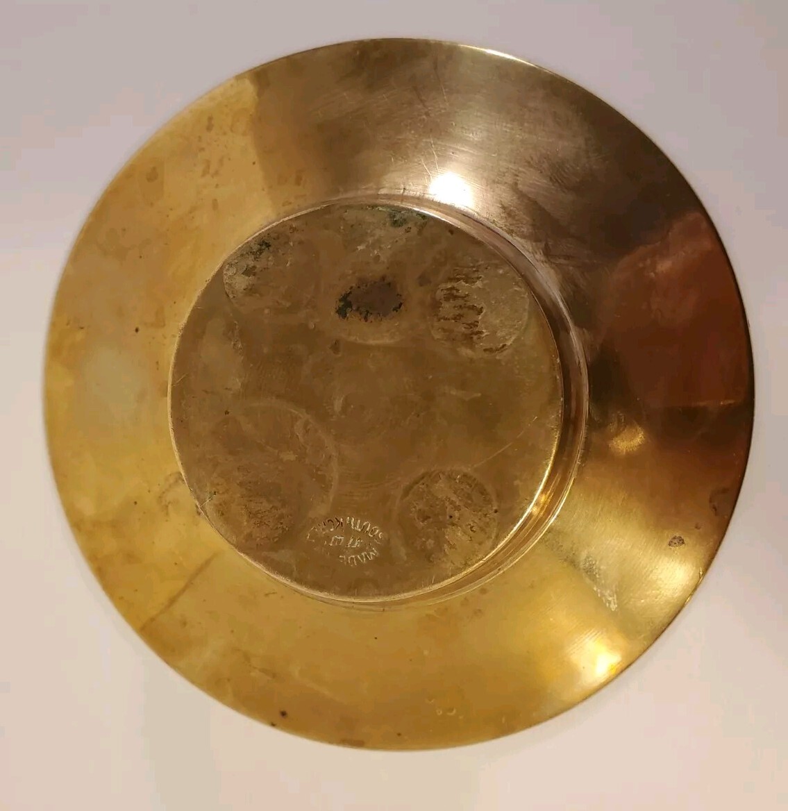 Vintage Solid Brass Ashtray Trinket Dish Chinese Zodiac Set Of 2 Made In Korea