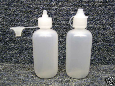 Two 2oz Plastic Bottles w/ Dropper Tip Cap