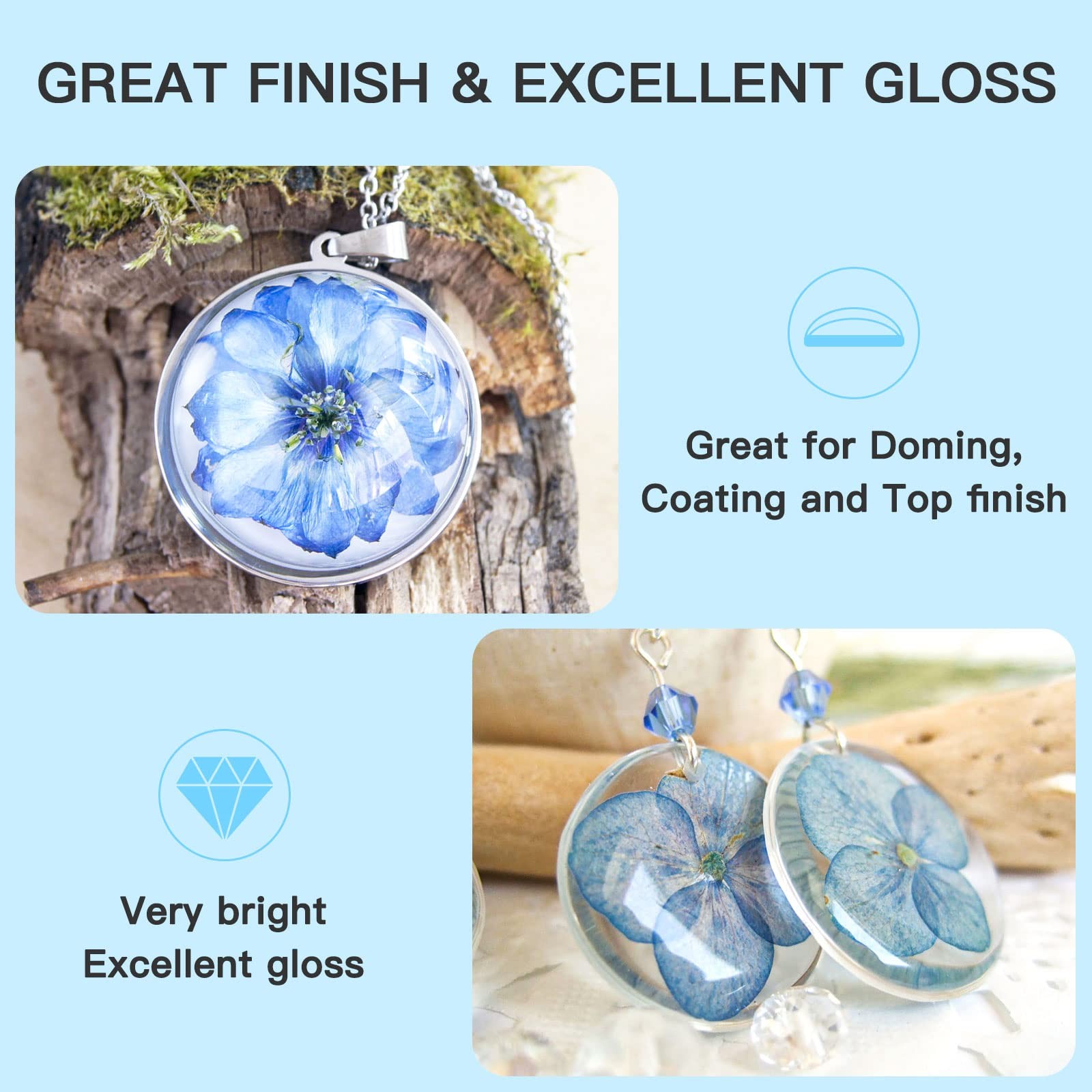 High Viscosity 300g UV Resin Kit for Doming, Sealing, Coating, Casting