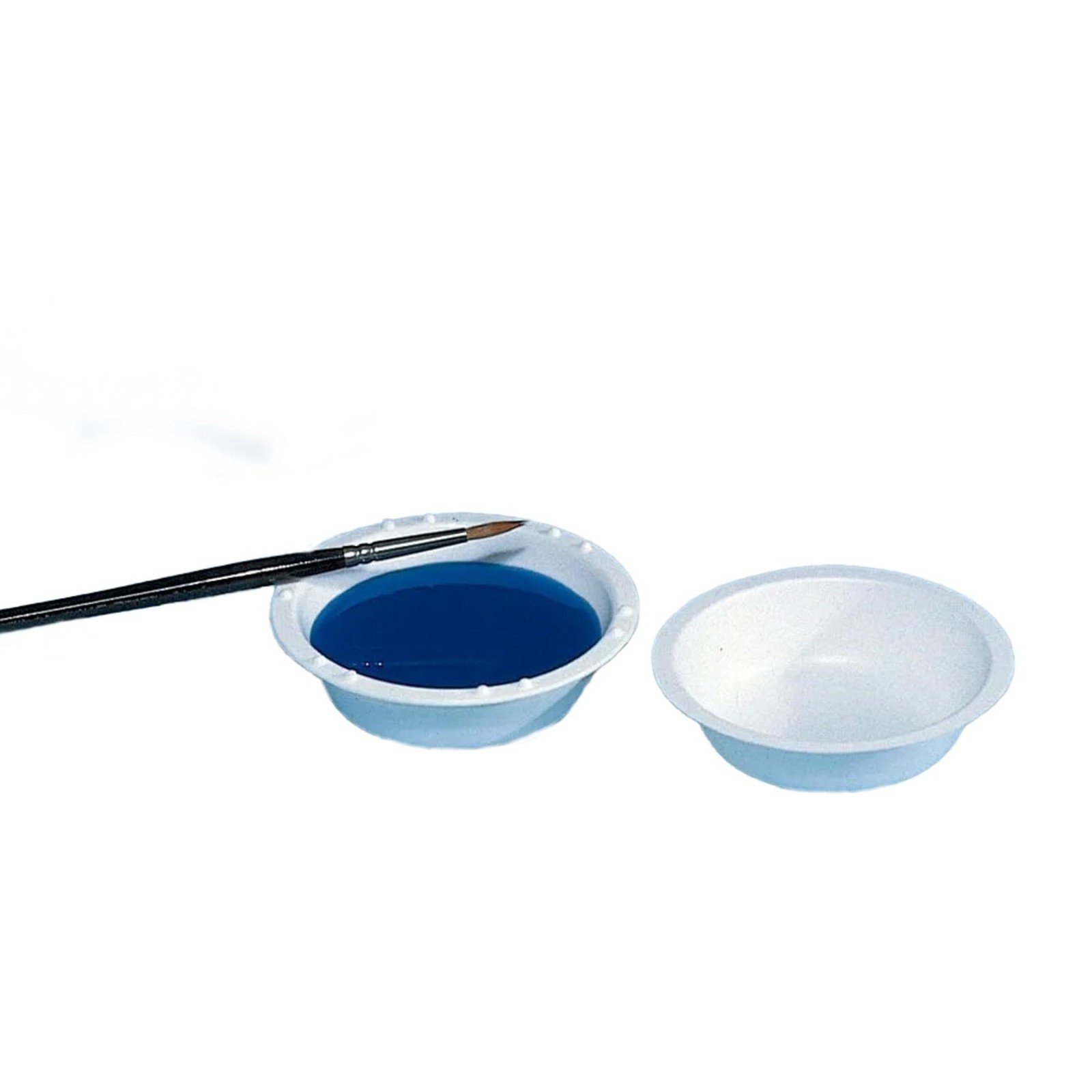 Plastic Watercolor Paint Cups, 3-3/4 x 1-1/8 Inches, White, Pack of 12