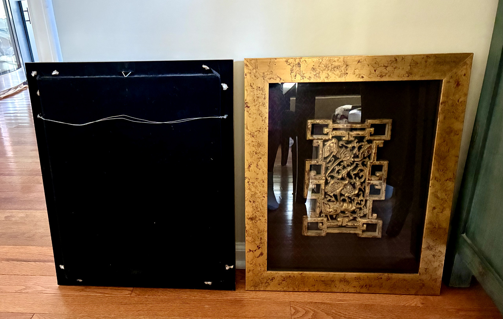 Matching Elegant Oriental Slightly Shadowboxed Prints 24″ X 20″ ready to be hung
