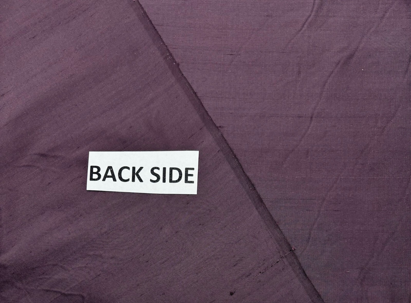 DUPIONI SOLID AUBERGINE PURPLE 100% SILK MULTIPURPOSE FABRIC BY YARD 54″W
