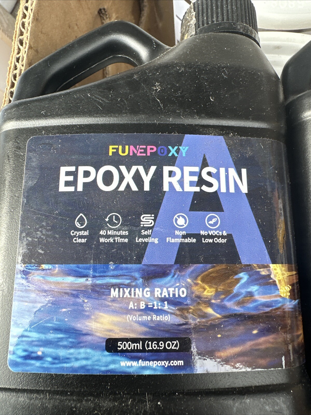 FUNEPOXY Crystal Clear Epoxy Resin Kit for Table Top Epoxy Resin – 1L Kit