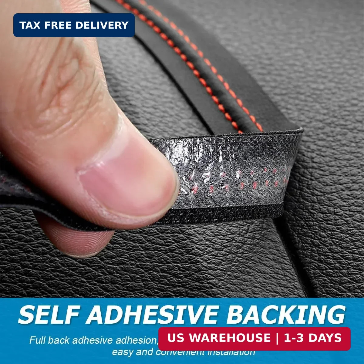 Car Interior Trim Strip 3M Flexible Gap Moulding Black Dashboard