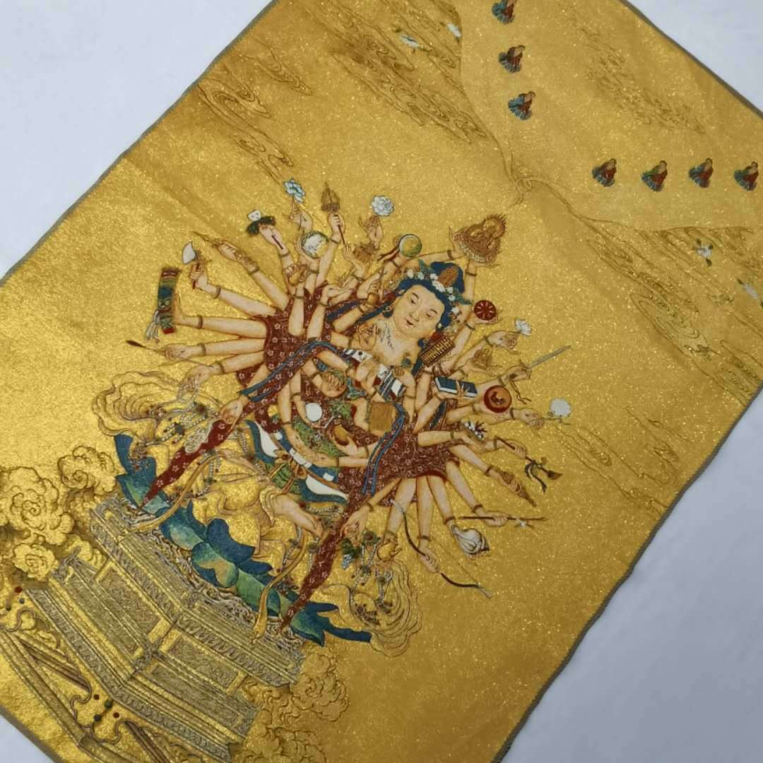 36″ Tibet Tibetan Cloth Silk 1000 Arms Avalokiteshvara Kwan-yin Tangka Thangka26