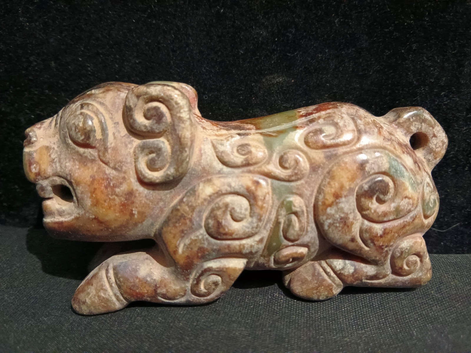 Wonderful Chinese Old Jade Hand Carved *Tiger* Statue