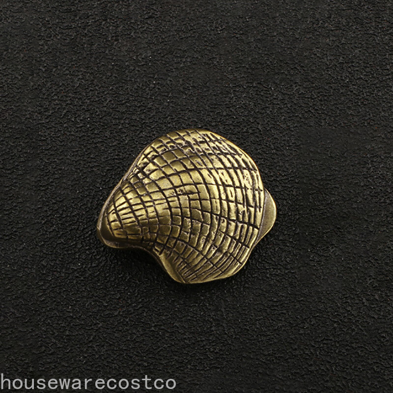 Antique Brass Solid Pocket Seashell Miniature Figurines Desk Ornament Copper