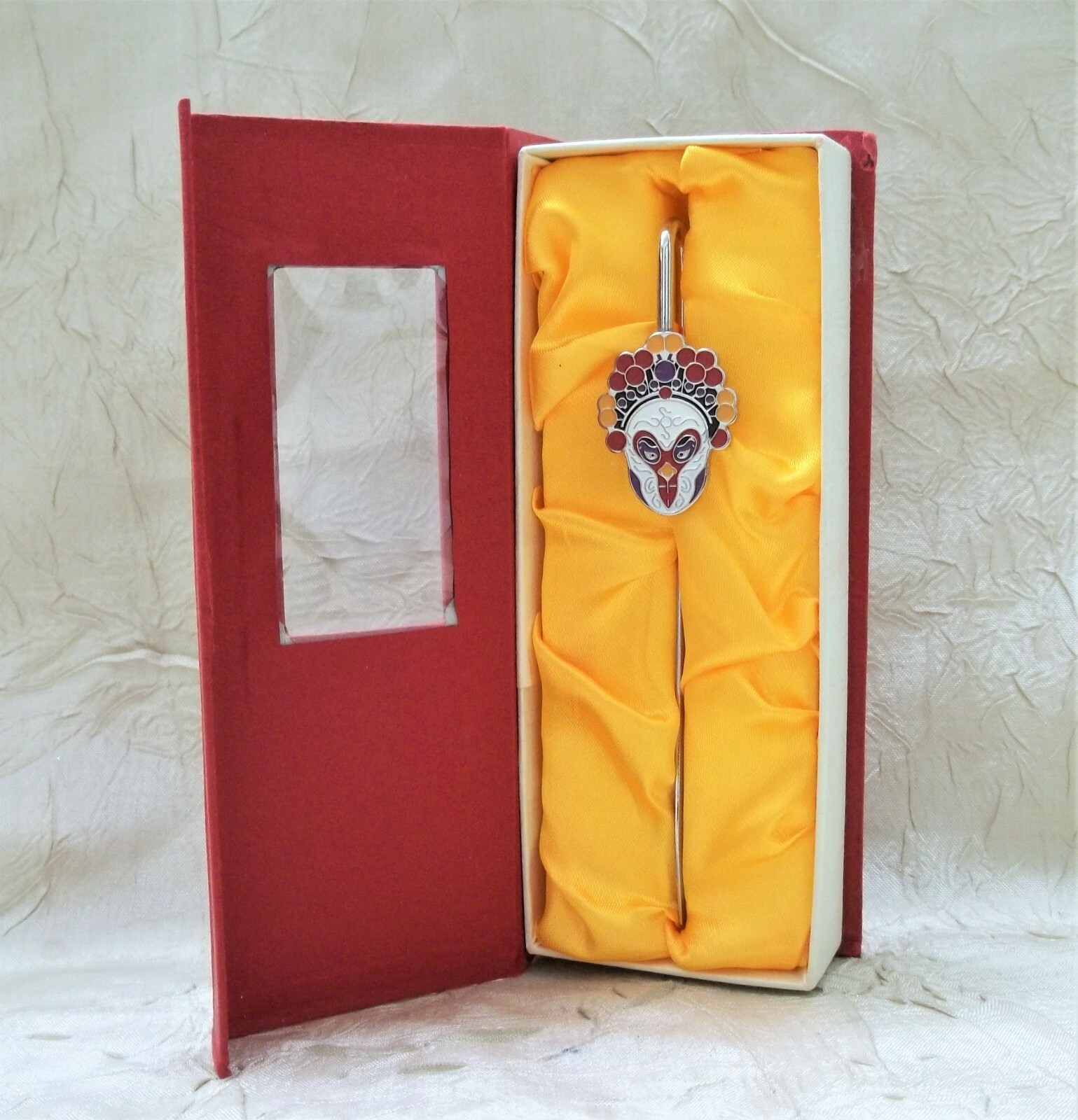 Chinese National Essense Vintage Opera Mask Book Mark New In Box