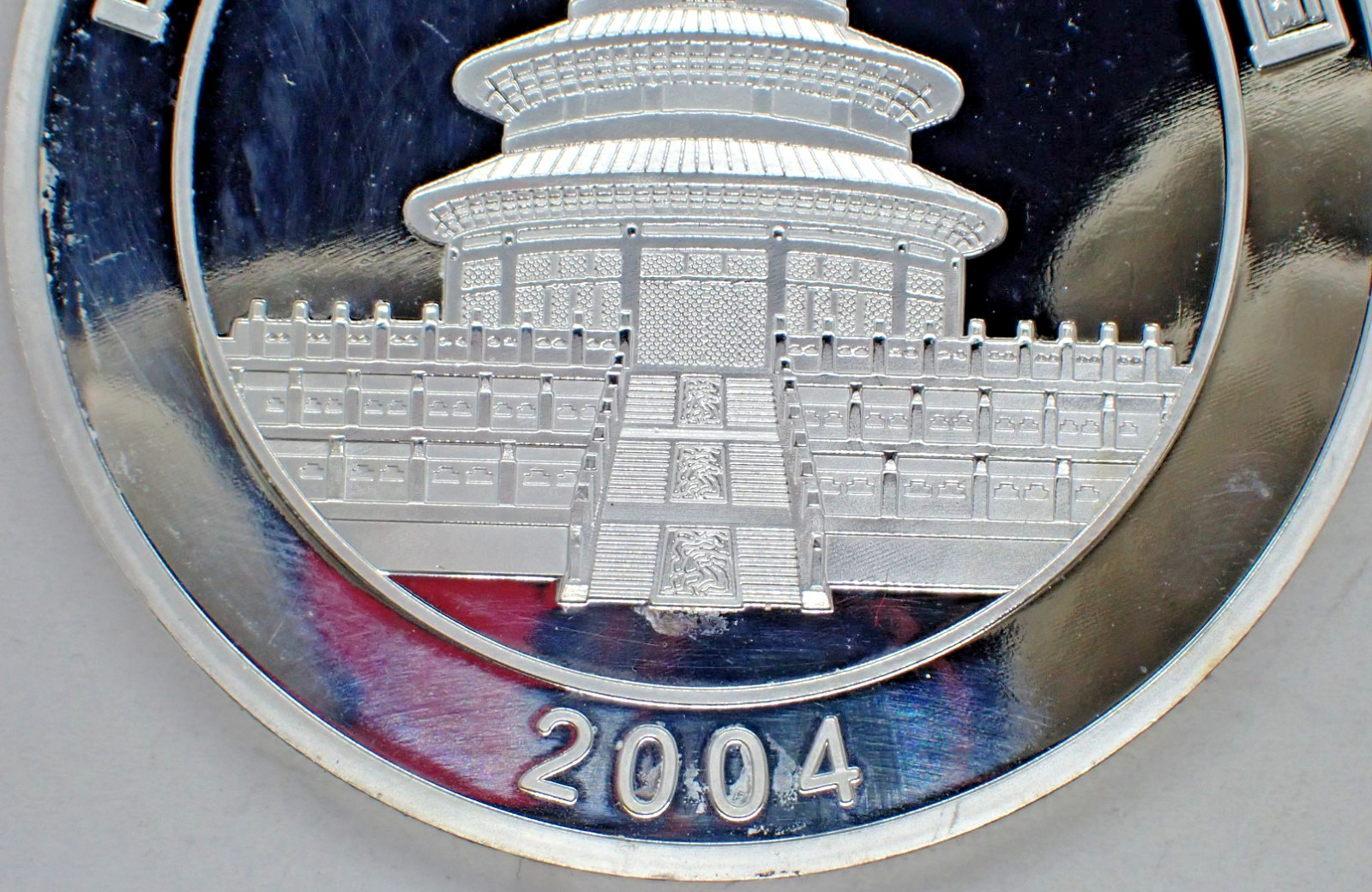 Chinese Big Silver coated Souvenir Coin Two Pandas 2004 year #1