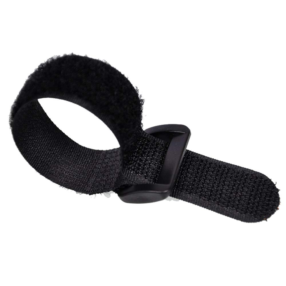 HUAPX Fastening Hook and Loop Cable Straps,10Pack Black 1″ x 16″,
