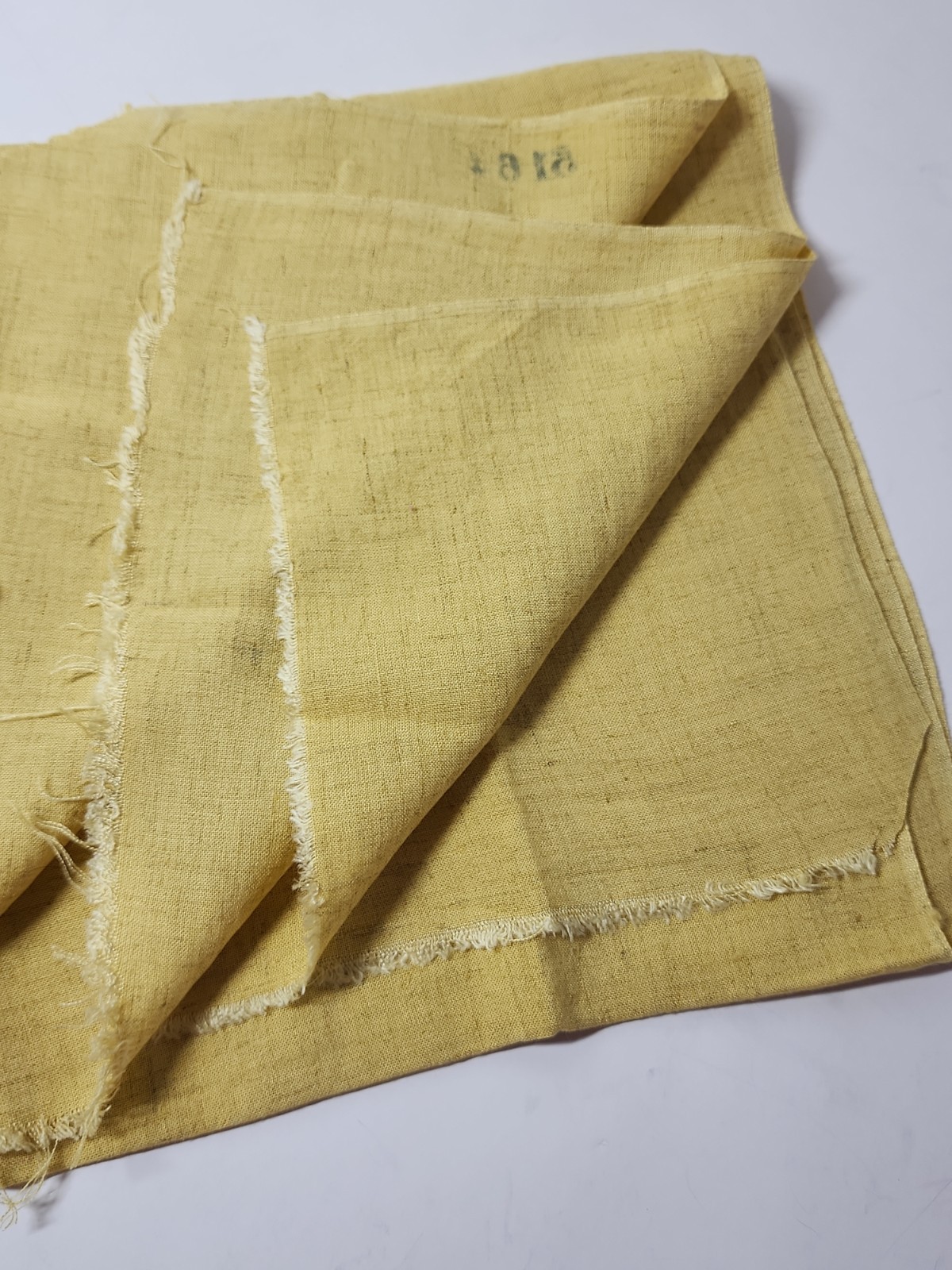 Light Yellow Linen Fabric Sewing Craft Quilting Clothing Fabric 36″ X 1yd Vtg