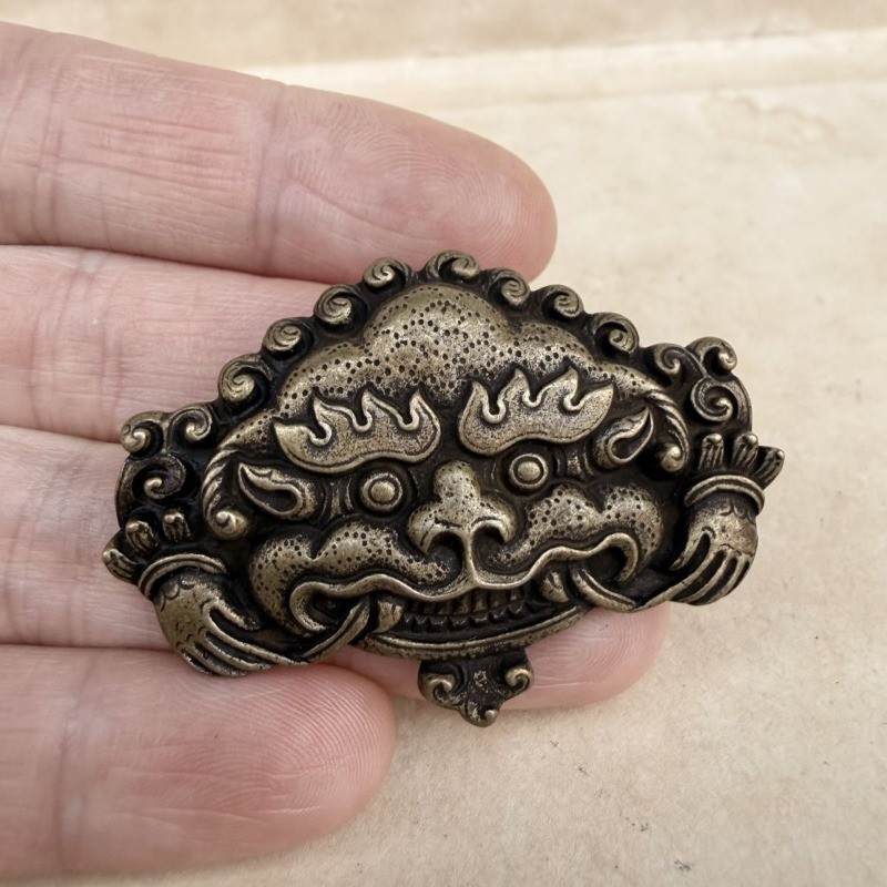 Vintage Tibetan Ziba Zha Ornament Handcrafted Antique Style Buckle