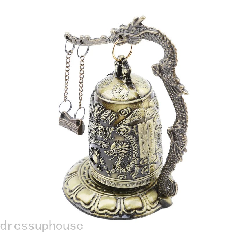 Exquisite Home Decoration Zinc Alloy Vintage Style Bronze Slot Dragon Carved