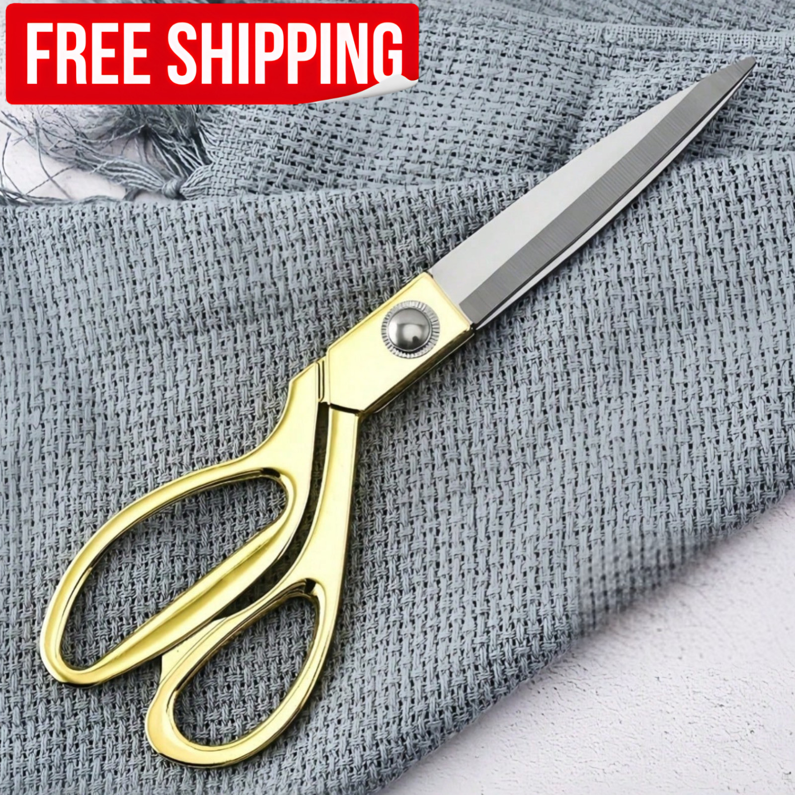 Heavy Duty Fabric Scissors Stainless Steel Tailor Sewing Shears Quilting Craft