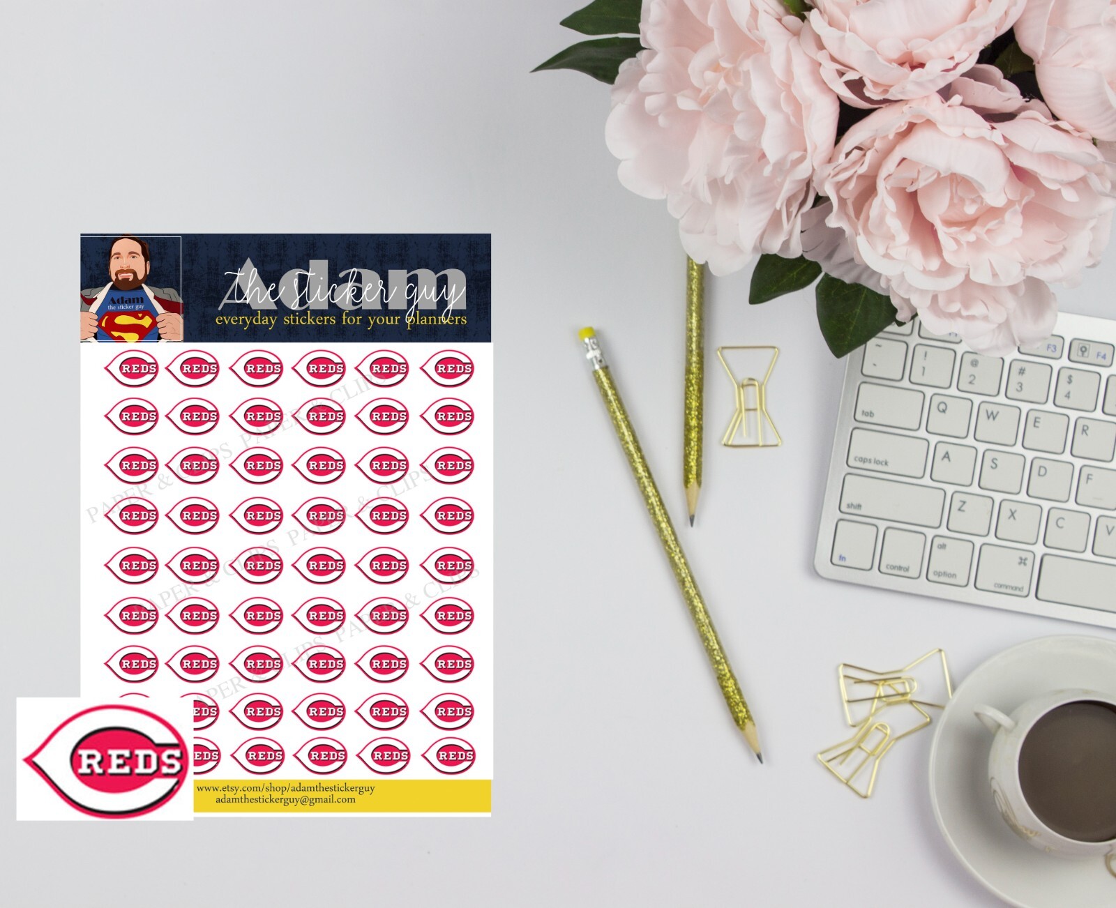 Cincinnati Reds Planner Stickers
