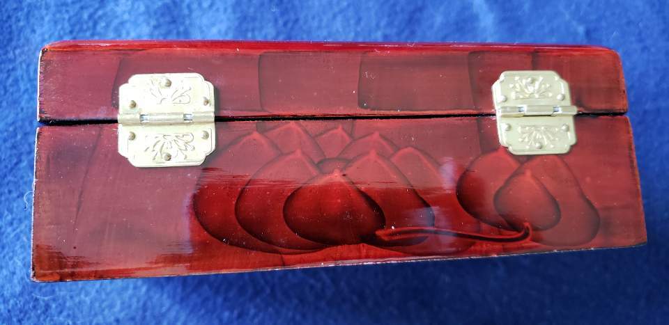 Cork 3D Jewelry Box Shadow Box Glass & Lacquer 6×3.75×2.25″ CHINESE