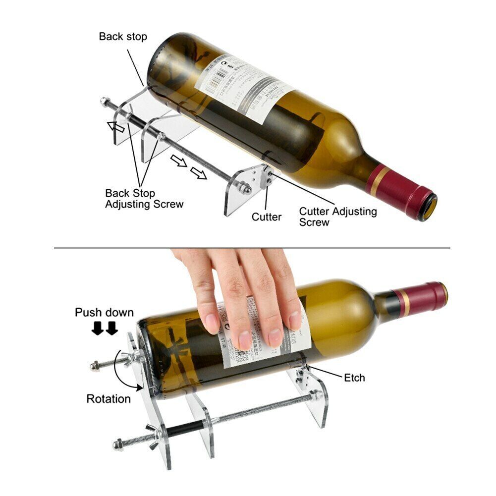 Glass Bottle Cutter Kit Beer Wine Jar DIY Cutting Machine Craft Recycle Tools US